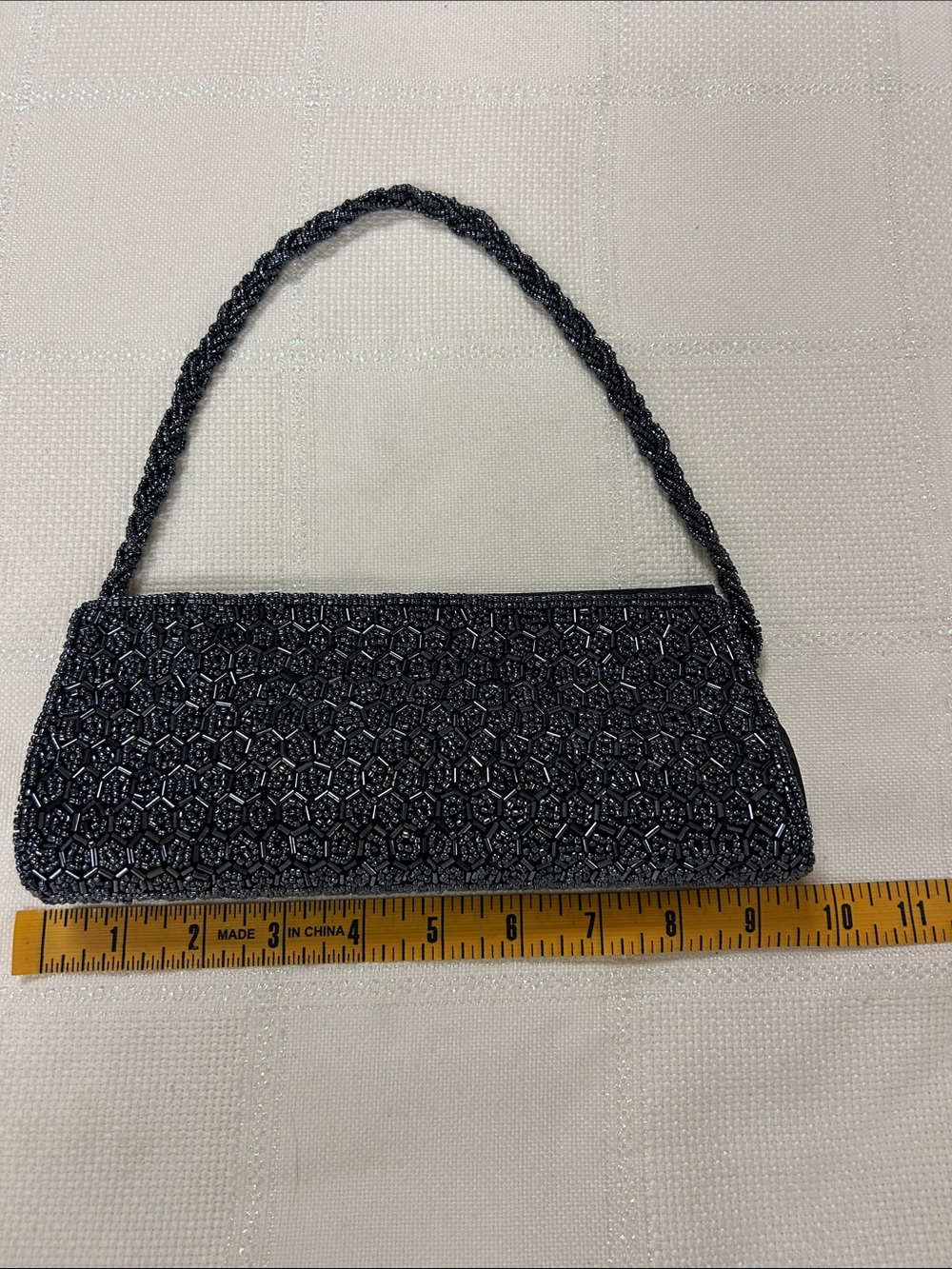 Elegant Black Beaded Evening Bag image 2